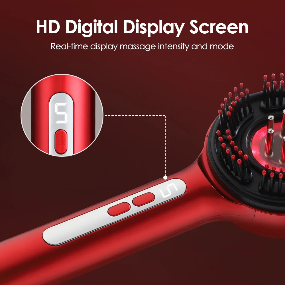 Electric Scalp Massage Comb Infrared Light Head Massager for Hair Growth Medicine Scalp Oil Applicator Anti-Hair Loss Hair Care