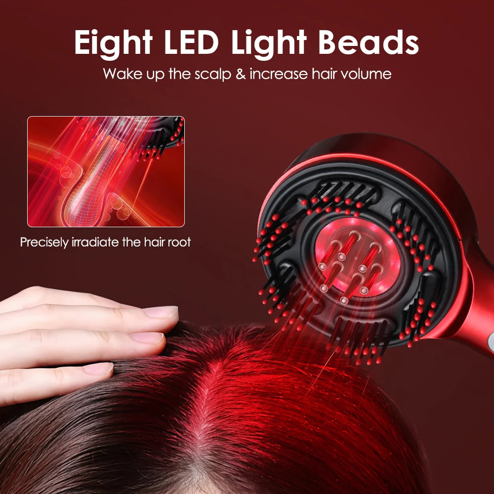 Electric Scalp Massage Comb Infrared Light Head Massager for Hair Growth Medicine Scalp Oil Applicator Anti-Hair Loss Hair Care