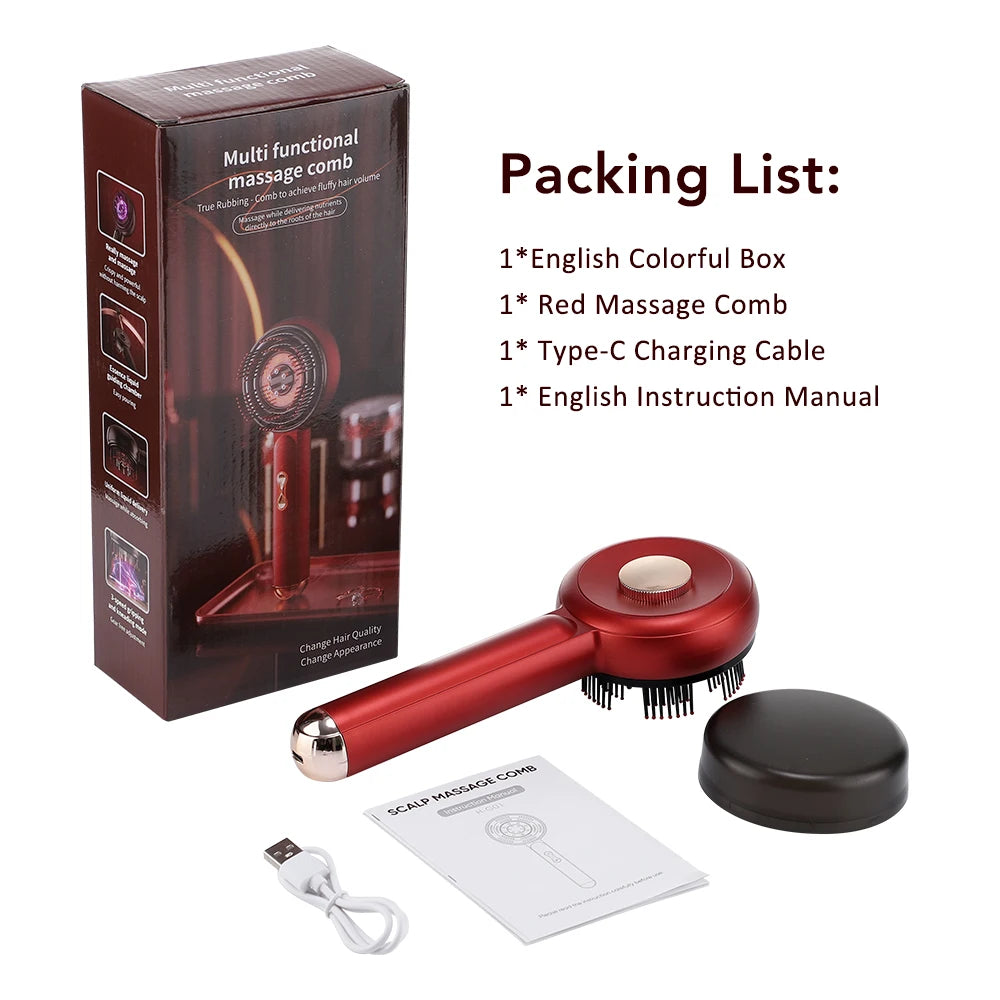 Electric Scalp Massage Comb Infrared Light Head Massager for Hair Growth Medicine Scalp Oil Applicator Anti-Hair Loss Hair Care