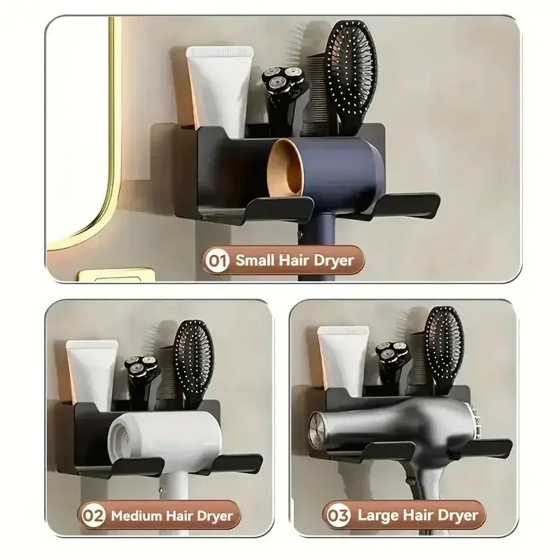 Wall-Mount Hair Dryer Stand