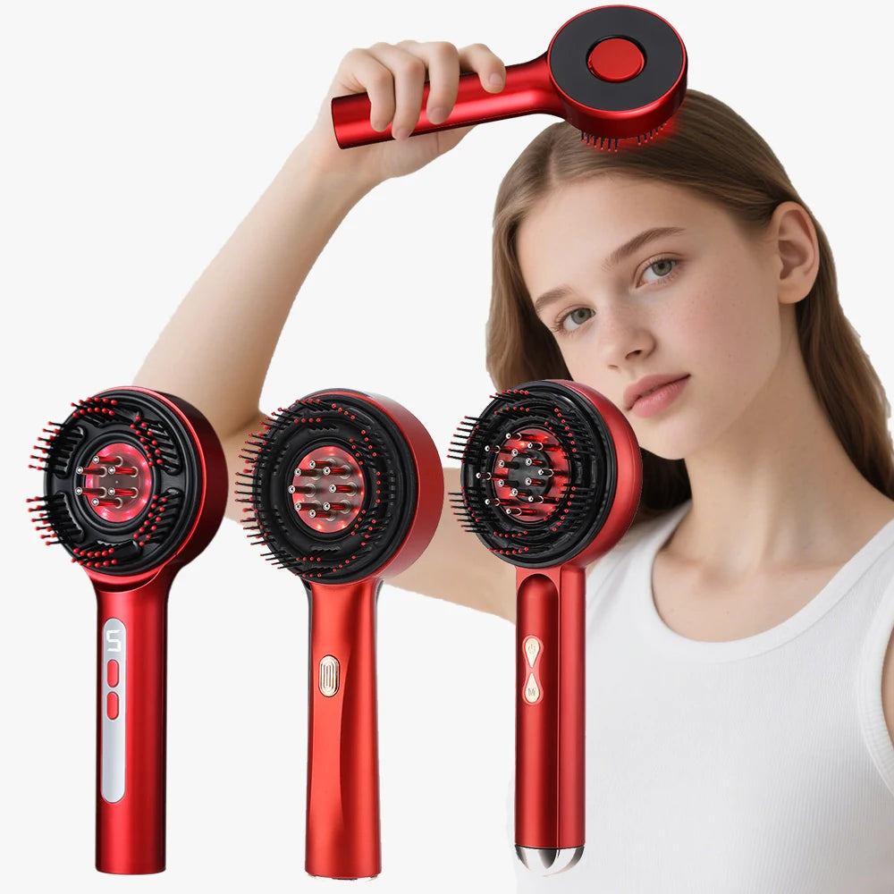 Electric Scalp Massage Comb Infrared Light Head Massager for Hair Growth Medicine Scalp Oil Applicator Anti-Hair Loss Hair Care