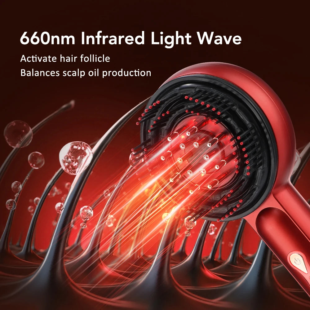 Electric Scalp Massage Comb Infrared Light Head Massager for Hair Growth Medicine Scalp Oil Applicator Anti-Hair Loss Hair Care