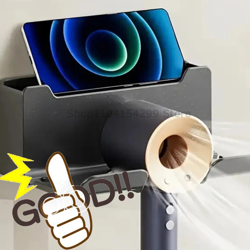 Wall-Mount Hair Dryer Stand