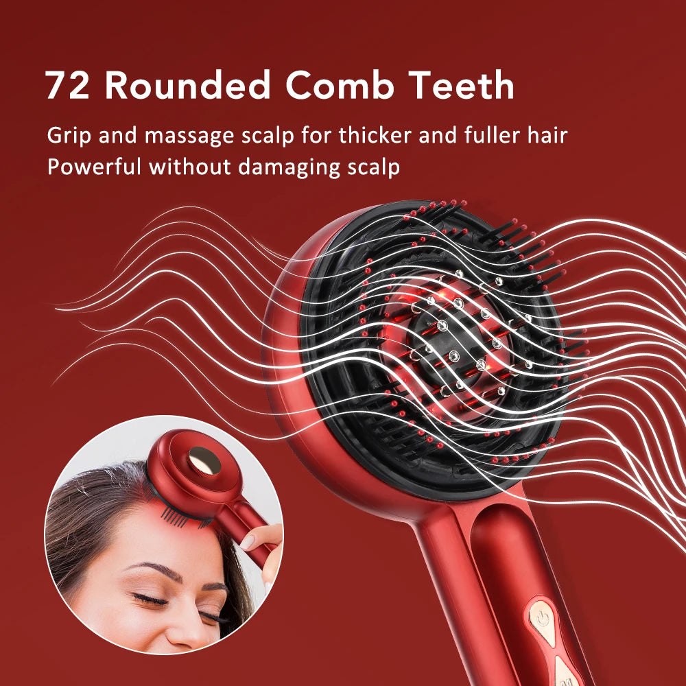 Electric Scalp Massage Comb Infrared Light Head Massager for Hair Growth Medicine Scalp Oil Applicator Anti-Hair Loss Hair Care