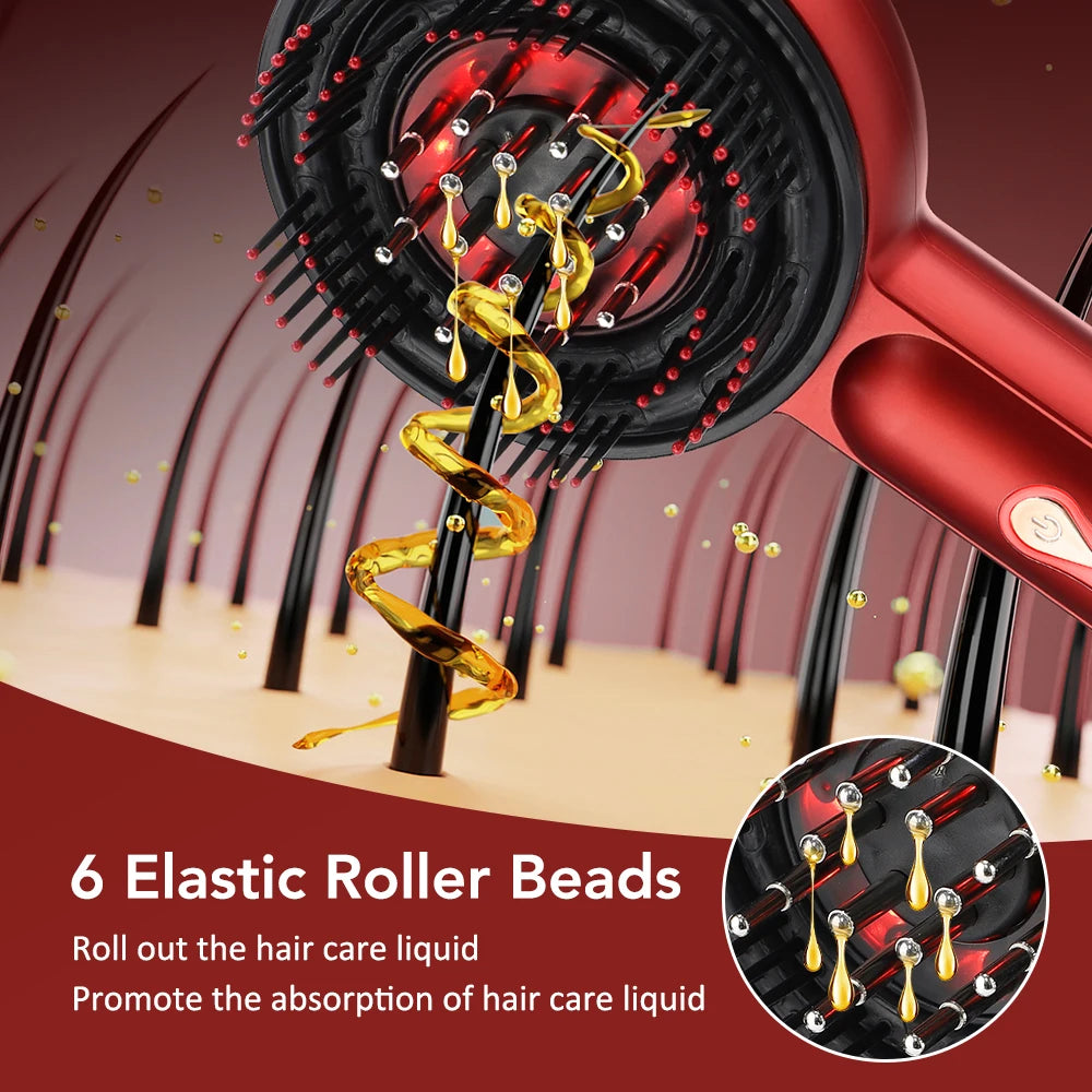 Electric Scalp Massage Comb Infrared Light Head Massager for Hair Growth Medicine Scalp Oil Applicator Anti-Hair Loss Hair Care