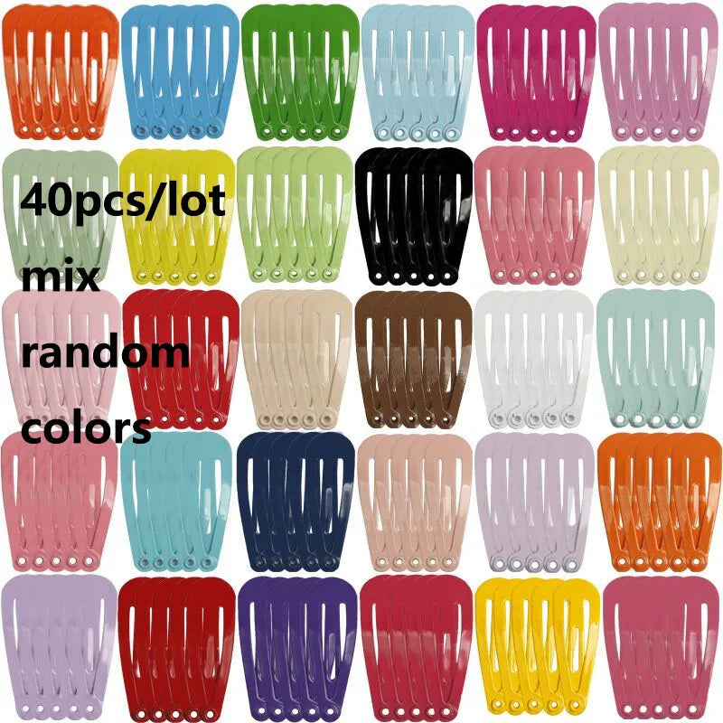 40Pcs/Lot Hair Accessories Girls Hairpin Print Cartoon Fruit Animal Flower Hair Clip Cute Powder Hairgrip New Children Headdress