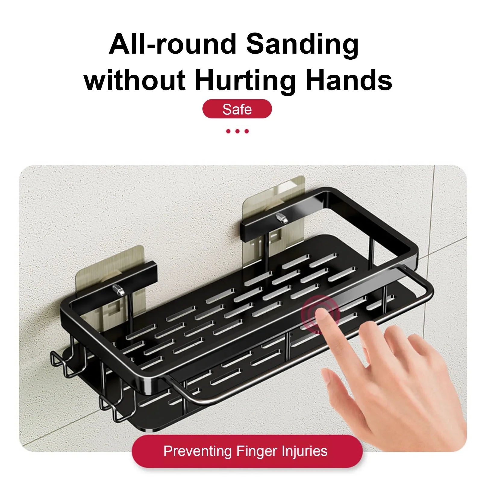 No-Drill Bathroom Corner Shelf