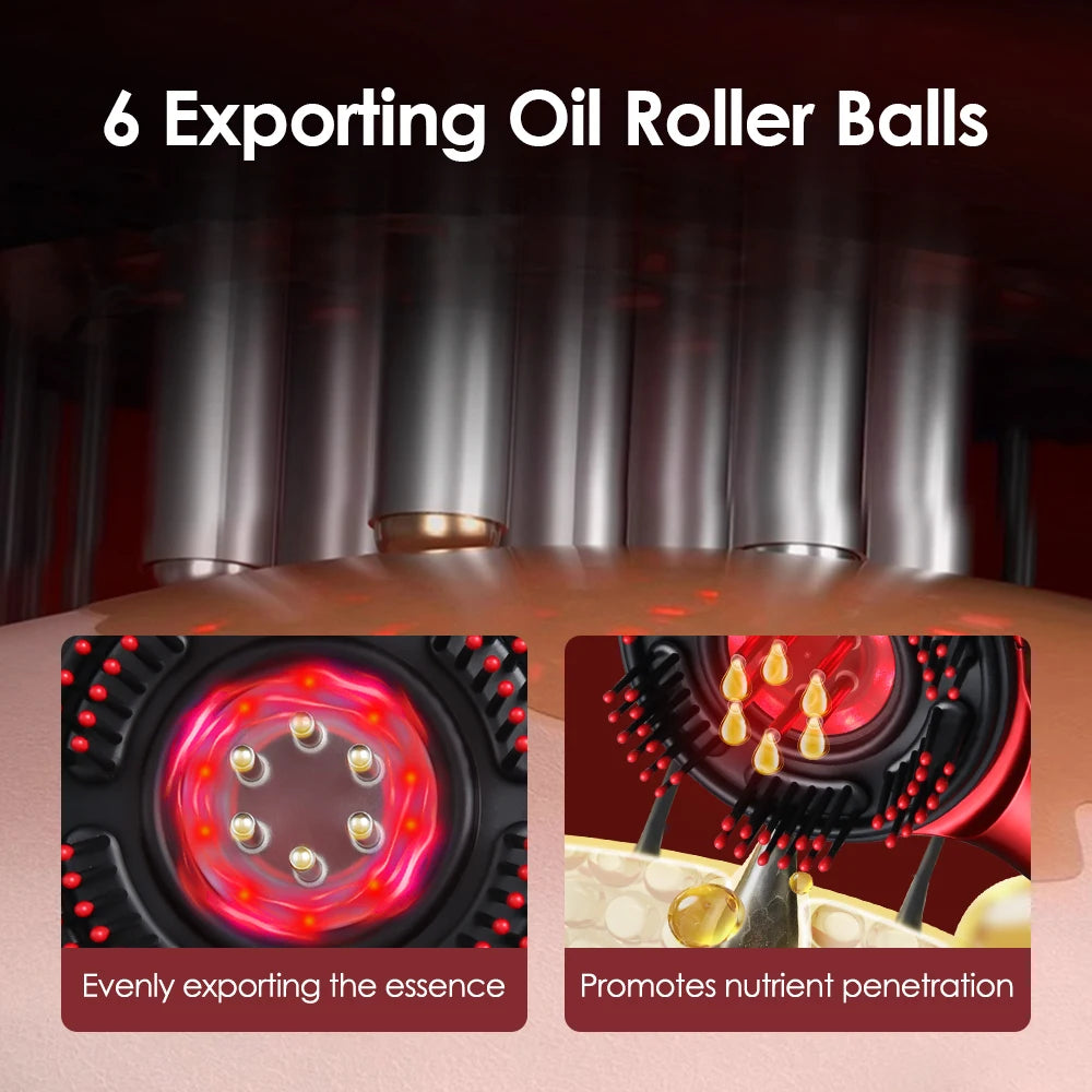 Electric Scalp Massage Comb Infrared Light Head Massager for Hair Growth Medicine Scalp Oil Applicator Anti-Hair Loss Hair Care