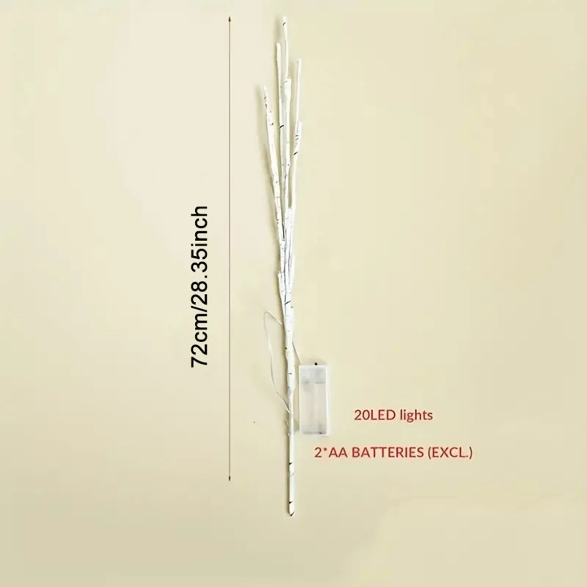 Decorative Birch Light Branch